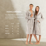 1 x RAW Customer Returns ENGLISH HOME Bathrobe women fluffy, bathrobe men with hood made of cotton, terry sauna robe, unisex, sauna robe women with long belt - RRP €35.28