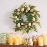 2 x Brand New Valery Madelyn 50.8cm Easter wreath with eggs, artificial door wreath, Easter egg wreath with LED light, wall wreath spring wreath for Easter decoration - RRP €37.3