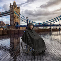 1 x RAW Customer Returns Bramble - Universal wheelchair poncho for rain wind protection - Rain cape for wheelchair users - Robust waterproof - RRP €25.99