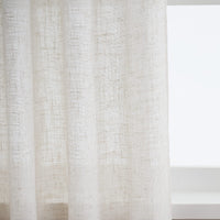 1 x RAW Customer Returns VOILYBIRD Curtain Loop Curtain Set of 2 for Living Room Natural Linen HxW 260x140 - RRP €39.31