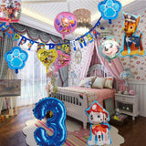 45 x Brand New Cartoon Dog Birthday Party Decoration 3 Years, Birthday Decoration for Boys Girls 3 Years Airplane Foil Balloons Banner 3  - RRP €316.8