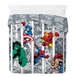 1 x RAW Customer Returns Marvel Comics Comic Cool 100 cotton duvet cover 200x200 cm double size with 2 pillowcases 80x80 cm - RRP €35.59