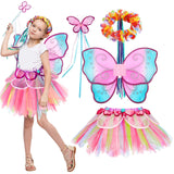 7 x Brand New Spooktacular Creations Pink Rainbow Fairy Princess Costume for Girls Dress Up with Tutu Dress and Accessories, XS 3-4 Years  - RRP €112.91