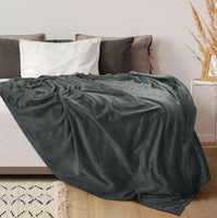 1 x RAW Customer Returns Utopia Bedding Bed Blankets for Bed, Cozy, Soft, Light, Warm and Breathable Blanket for Chair and Sofa 220x240 cm Gray - RRP €20.99