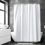 1 x RAW Customer Returns Encasa shower curtain waterproof, mold and mildew resistant ZZ White Polyester Washable Bathroom Curtains With 10 Hooks Easy installation Quick drying 183x183cm - RRP €21.7