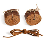 1 x RAW Customer Returns Genuine Leather Straps for Leather Crafts - 2 Rolls of 1 x 42 and One 36 Leather Strap - Full Grain Brown Buffalo Leather Strips for Belts, Cricut, Crafts, Straps - RRP €22.33