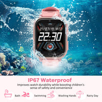 1 x RAW Customer Returns AstraMinds 4G Kids Smartwatch for Boys and Girls, GPS Phone Watch, Waterproof, Video Call, SOS, Real-Time Chat, Camera, Pedometer, Alarm Clock for 4-12 Years Old Pink  - RRP €105.99