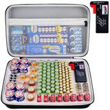 1 x RAW Customer Returns Battery box storage box carrying case with tester BT-168, batteries variety pack bag, holds 140 AA, AAA, C, D, 9V, lithium 3V button batteries, battery caddy container gray  - RRP €27.91