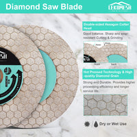 1 x RAW Customer Returns Diamond tile disc 115MM - Double-sided diamond cutting disc LEKOMESH for cutting grinding porcelain ceramic tiles marble granite artificial stone, angle grinder blade with hexagon - RRP €23.69