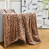 1 x RAW Customer Returns softan fleece blanket, new leopard pattern, light soft flannel blankets for couch, bed, sofa, luxurious warm cozy for all seasons, gift for Christmas New Year, 152cm 203cm - RRP €36.26