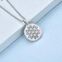 1 x Brand New JO WISDOM Women s Necklace Flower of Life Silver 925 Necklace Pendant Flower of Life Amulet with 3A Zirconia April Birthstone, Jewelry for Women - RRP €56.35