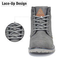 2 x Brand New Mishansha Men s Lace-Up Ankle Boots Waterproof Biker Boots Gray GR.39 - RRP €83.28