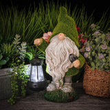 1 x RAW Customer Returns TERESA S COLLECTIONS Funny Garden Gnomes Outdoor Garden Decoration 33cm Weatherproof Figure with LED Solar Lantern Dwarf Garden Figures Made of Resin Garden Gnome Garden Decoration Garden Light for Outdoor Balcony - RRP €37.99