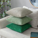 1 x RAW Customer Returns MIULEE cushion cover corduroy decorative cushion cover throw pillow sofa cushion decorative corduroy cushion cover decorative cushion covers cushion for sofa armchair home bedroom 50 x 50 cm bean green - RRP €20.99