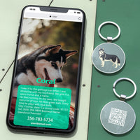 1 x Brand New DISONTAG QR Code Dog Tag ID 41 Dog Breeds Personalized Social Online Page-Free Online Pet Profile-Modifiable-Privacy Control-No APP Required - RRP €12.41