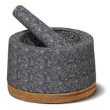 1 x Brand New HEROYAL mortar with pestle made of granite acacia wood Solid kitchen mortar spice mortar with extra long pestle made of natural granite for perfect grinding results Large stone mortar and pestle - RRP €26.4