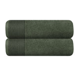 1 x RAW Customer Returns GLAMBURG Cotton 2 Pack Oversized Bath Towels 100 x 150 cm, Large Beach Towels, Ultra Absorbent, Compact, Quick Dry and Lightweight Towel - Olive Green - RRP €31.51