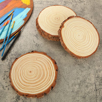 1 x RAW Customer Returns GOYADA wooden discs 8 pieces wooden discs for crafts 16-18 cm, thickness 15 mm, wooden log discs, tree discs decoration for art, wedding and Christmas, craft decorations - RRP €22.99