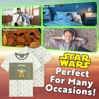 12 x Brand New Disney Star Wars Mandalorian Pyjamas Kids Pyjama set for boys and girls aged 4-14 years Two-piece summer nightwear for children Sleepwear in size 98-164 Khaki AOP, 9-10 years  - RRP €263.88