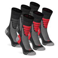 1 x RAW Customer Returns XTREME SOCKSWEAR Men s Women s Hiking Socks Trekking Outdoor Sport Functional Socks Breathable Terry Sole Padded 6 Pairs Black-Grey 39-42 - RRP €39.95