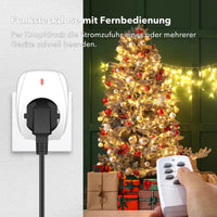 1 x RAW Customer Returns HBN 4X radio-controlled sockets with 1 remote control, 16A 3,680W remote-controlled plug set for indoor Christmas decoration, household appliances, range 30m, white - RRP €19.99