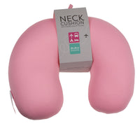 1 x Brand New Neck pillow, neck support pillow, sleeping pillow, relaxation pillow, travel pillow for your next adventure, soft, compact, lightweight, for camping holidays, as a travel companion for car, train, plane travel pink  - RRP €18.52