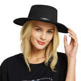 2 x RAW Customer Returns EINSKEY Fedora Hat Women Fashion Elegant Wide Brim Felt Hat for Carnival, Party, Shootings, Oktoberfest, Bar, Festivities - RRP €37.34