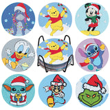 33 x Brand New NAIMOER 8 Pieces Christmas Diamond Painting Coasters with Holder, Cartoon Coasters, Coffee Diamond Painting Coasters for Adults Children, Drinks Coasters, 5D Diamond Coasters - RRP €479.49