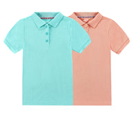 1 x RAW Customer Returns BIENZOE Girls Antimicrobial Short Sleeve 2pc Polo Set Arcadia Dahlia 6 6X - RRP €26.99