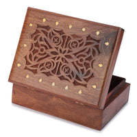 1 x RAW Customer Returns Ajuny Large Celtic Wooden Treasure Chest Jewelry Box Jewelry Storage Holder Multi-Purpose Jewelry Storage Watch Box Ideal for Gifts - 9 x 7  - RRP €26.04