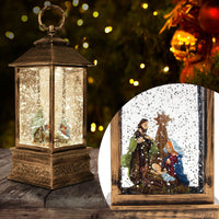 1 x RAW Customer Returns Belle Vous Christmas lantern with snow flurries Design 2  - RRP €28.22