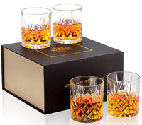 6 x Brand New KANARS Whiskey Glasses, Crystal Cocktail Glass, Unique Birthday Gifts for Him Boyfriend Husband Grandpa Dad, Beautiful Gift, Set of 4 Pieces, 300 ml - RRP €181.44