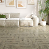 1 x Brand New VEELIKE PVC flooring wood look grey brown tile sticker floor vinyl floor self-adhesive floor tiles bathroom adhesive tiles floor kitchen vinyl flooring tile look living room 90cm 15cm 12 pieces - RRP €37.26