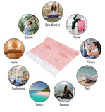 1 x RAW Customer Returns Miss Savon Beach Towel XXL Flamingo Sauna Towel Cotton 100x200cm Sauna Towel Hand Towels Large Blanket for Sports Fitness Sauna Yoga Mat Bath Towel Sports Towel Salmon Pink  - RRP €20.16