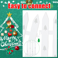 1 x RAW Customer Returns 40 cm large fence for the Christmas tree, large 24 pieces white picket fence for the Christmas tree, Christmas tree fence plastic for pets, Christmas tree fence for children, craft Christmas tree patterns - RRP €18.13