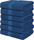 1 x RAW Customer Returns Utopia Towels - Pack of 6 Medium 100 Cotton Bath Towels with Hanging Loops, 60x120cm Shower Towels, Soft and Absorbent Towels Navy Blue  - RRP €32.24