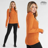 19 x Brand New CityComfort Women s Pullover with Stand-Up Collar, Knitted Pullover Women s Sweater L, Rust Brown  - RRP €331.36