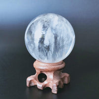 1 x RAW Customer Returns Polar Jade Rose Quartz Crystal Sphere, Rare Protective Stone Balls for Decoration, Healing, Meditation, Feng Shui, Handmade Clear Quartz Ball  - RRP €24.9