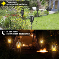 1 x RAW Customer Returns infray solar flame light, solar lamp for outdoors, 96 LED solar torch garden solar light, solar garden light with flame effect, IP65 waterproof, garden torch light for terrace, lawn and paths - RRP €54.99