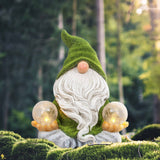 1 x RAW Customer Returns TERESA S COLLECTIONS Outdoor Garden Figures Garden Dwarves Weather Resistant Garden Gnome Figure 27cm Nano Yoga Flocked Resin Garden Statues - RRP €52.99