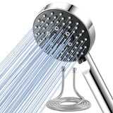 1 x RAW Customer Returns Magichome water-saving shower head with 2M hose, with 5 jet types, turbo-charged design, high pressure, hand shower shower head for bathing - RRP €19.99