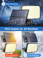 1 x RAW Customer Returns Solar lamps for outdoors, 190 LED solar lamps for outdoors with motion detector, 3 modes solar LED spotlight with motion detector outside, IP65 waterproof solar outdoor light with motion detector-2 pieces - RRP €27.99