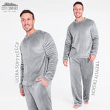 1 x RAW Customer Returns CityComfort Men s Winter Fleece Pajamas M, Camouflage Grey  - RRP €30.7