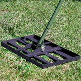 1 x RAW Customer Returns PLBBJH Lawn leveling rake, 50 x 25 cm, - Improved version of the thickened base and the extended rubber handle for leveling lawn, sand and soil in gardens, more stable and firm - RRP €98.74