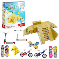 1 x RAW Customer Returns Finger Skateboard Ramp Set, Finger Skatepark Kit 16-piece, Skate Park Kit including Skateboards, Ramps, Scooters, Skates, and Bikes, Fingerboard Skate, Party Bags for Children s Birthday - RRP €17.14