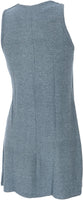 1 x RAW Customer Returns GURU SHOP mini dress with waterfall neckline, comfortable sleeveless mini dress, grey blue, synthetic, size M 38  - RRP €34.19