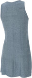 1 x RAW Customer Returns GURU SHOP mini dress with waterfall neckline, comfortable sleeveless mini dress, grey blue, synthetic, size M 38  - RRP €34.19