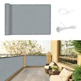 1 x RAW Customer Returns SUNNY GUARD balcony privacy screen 80x600cm balcony cover HDPE UV protection wind protection balcony cladding, with cable ties, light grey - RRP €22.12