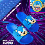 1 x RAW Customer Returns Sonic The Hedgehog Summer Flip Flops Bathing shoes for boys and girls in sizes 28-34 High-quality flip flops for the beach or at home Robust children s slippers blue, numeric 32  - RRP €19.15