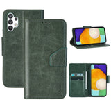 1 x RAW Customer Returns Oduio Mobile Phone Case for Samsung Galaxy A04 A13 4G 5G A04S M13 5G Flip Case with Card Slot Wallet Leather Case and Stand Function Mobile Phone Case RFID Protection Magnetic Closure Shockproof - Green - RRP €11.92